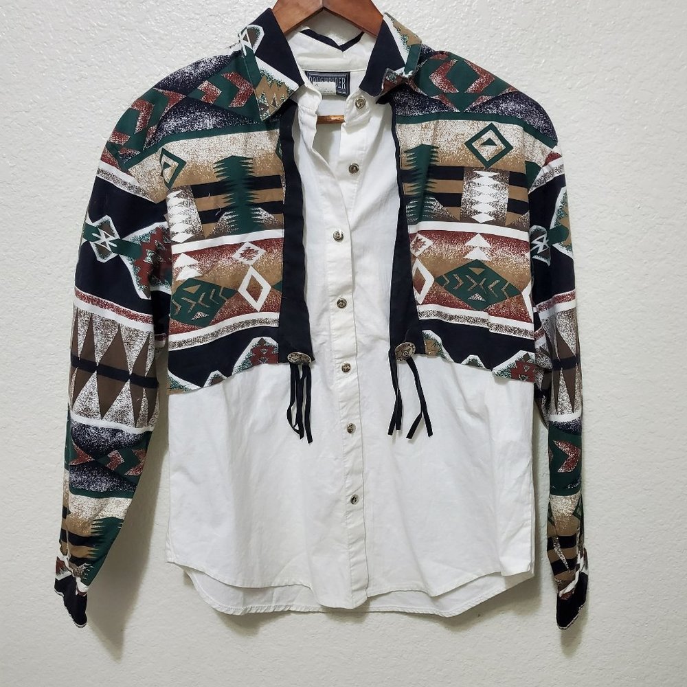 Vintage Rough Rider button down shirt western brushpopper
